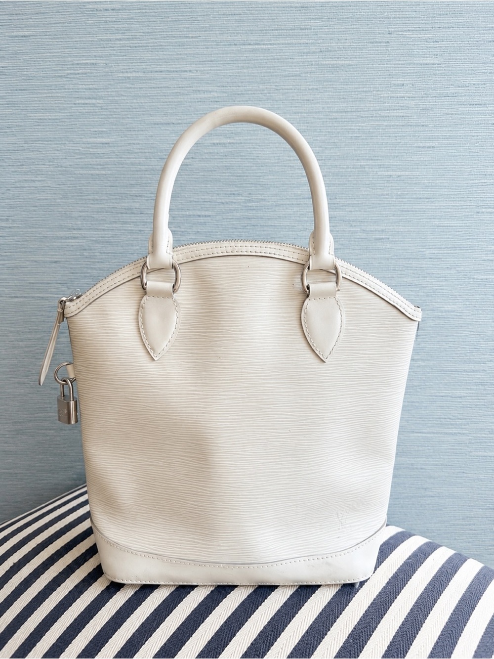 Louis Vuitton Epi Leather Tote White